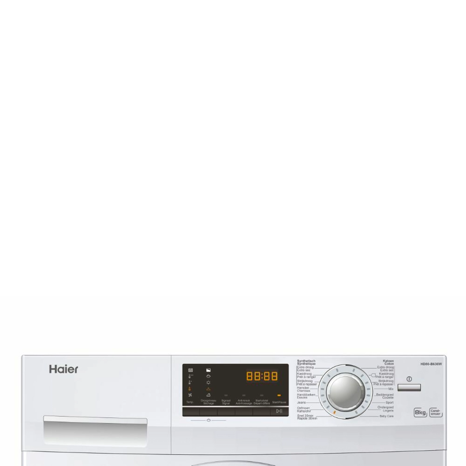 Haier HD80-B636 Condenser Dryer 8kg White - Image 3