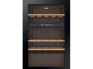 Haier wine cooler in Lebanon with dual temperature zones and glass door