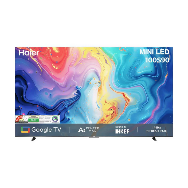 Haier H100S90FUX 100″ Smart Mini Led Tv 4K Google Tv 144Hz Ai