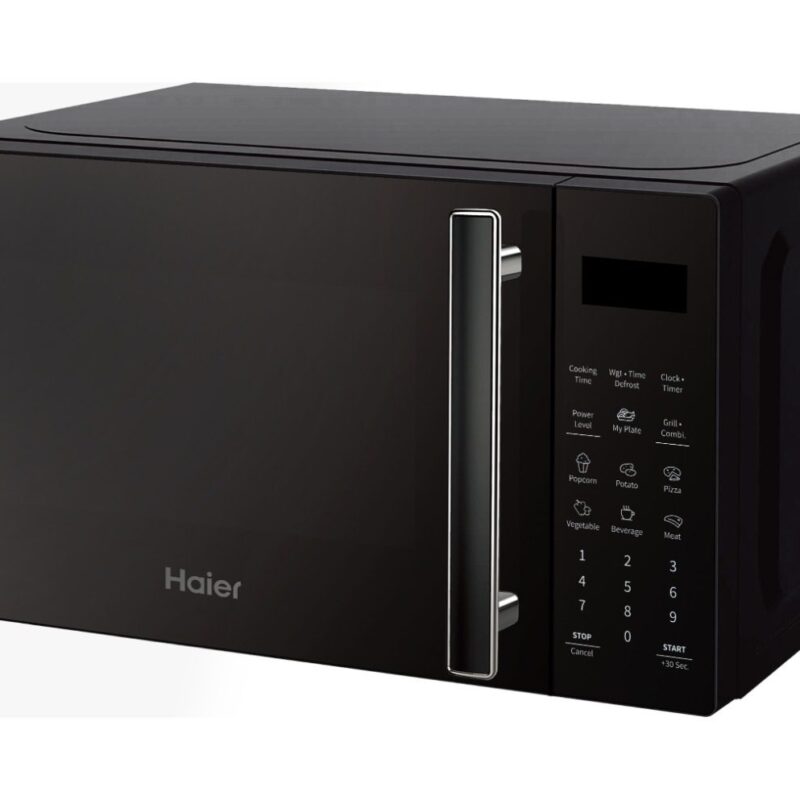 Digital Microwave oven 23L 700 W, sleek black with turntable